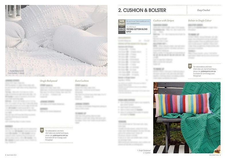 Patons - BEACH HOME PATTERN BOOKLET #8022 - Image 4 of 4