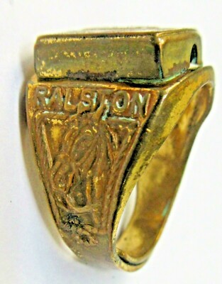 1938 TOM MIX MYSTERY LOOK-IN PHOTO RING Ralston Cereal radio