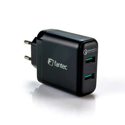 FANTEC QC3-A22 - Quick Charge 3.0 Ladegerät mit 36W und 2x USB-Ports