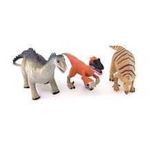 K  M 2004 Dinosaur Figures Iguanodon Velociraptor Diplodocus. Lot. Plastic Toys