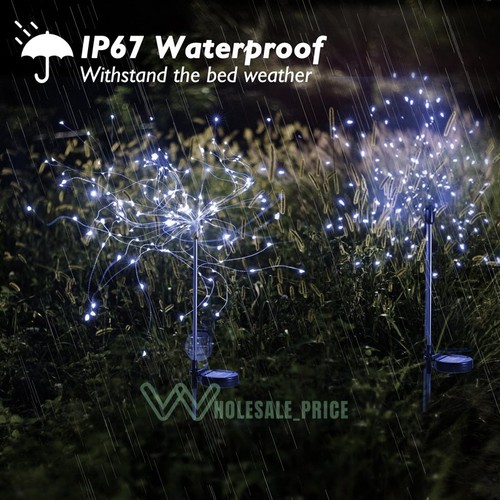 150 LED Solar Fire Flower Lights Outdoor Waterproof Path Lawn Garden Decor Lamp - Picture 29 of 58