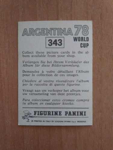 FIGURINE CALCIATORI PANINI ARGENTINA 78 (N. 205-400) SCEGLI DAL MENU A TENDINA - 第 137/201 張圖片