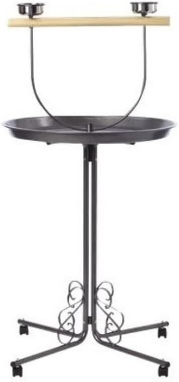 Kaytee EZ Care Pet Bird T Stand 25" D x 54" H, Medium Medium, Black
