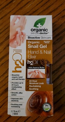 ORGANIC DOCTOR Snail Gel Hand & Nail Elixir H2Oil 24 Hour Moisture Lock 1.7 oz