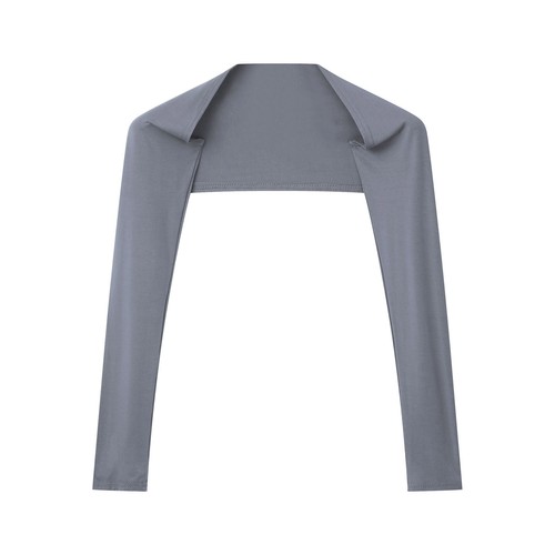 Cardigan donna scrollato maniche lunghe trasparente aperto davanti bolero crop top scialle - Foto 121 di 163