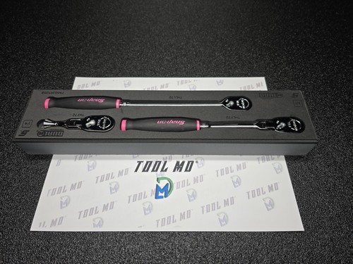 Snap-on Tools EE. UU. NUEVO ROSA 3 piezas 1/4" Juego de trinquete de agarre suave 103RT05FP TKF72 - Imagen 10 de 10