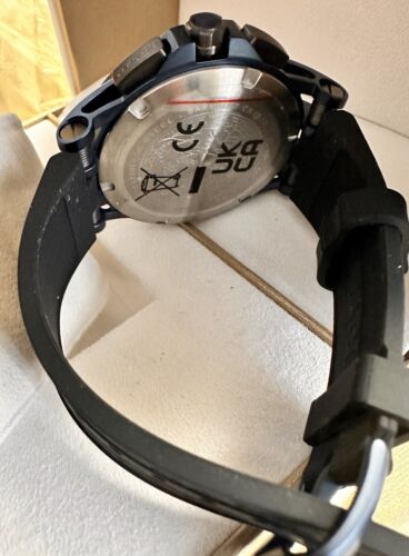 $ 1595 Versace Herren Schweizer Chronograph Sport Tech schwarz Silikon Armband Uhr 45mm - Bild 8 von 12