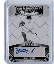 2024 Metal Diamond Wonders Printing Plate Juan Nunez Auto 1/1 (B44) Blue Jays