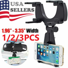 Universal 360 Rotation Car Rear View Mirror Mount Stand GPS Cell Phone Holder US