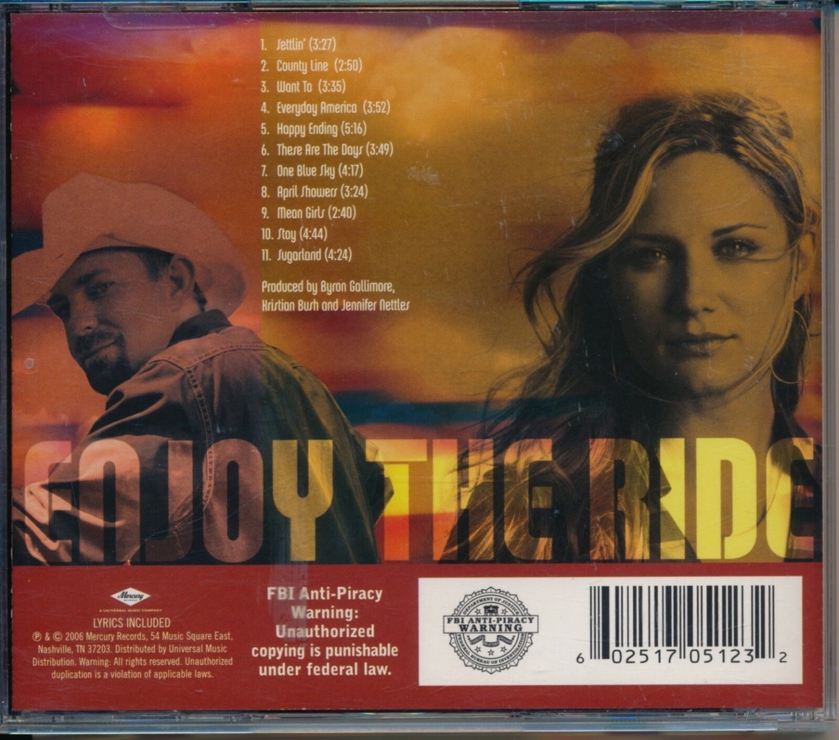Enjoy The Ride, Sugarland, Mercury Records B0007411-02 USA 2006 CD