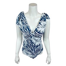 Kim Gravel x Swimsuits For All Tie Shoulder 1-Piece Suit Key West Palm 16 Size