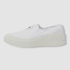  180 Adidas by Stella McCartney Women's White Court Slip-On Sneaker Shoes 4.5