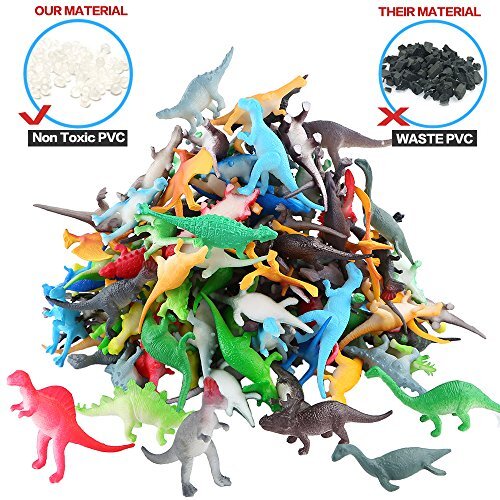 82 Piece Mini Dinosaur Toy Set for Dino Party Favor Supplies Birthday Cupcake - Picture 7 of 8