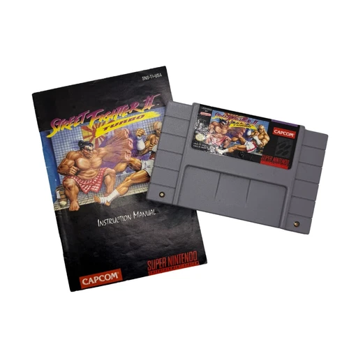 Street Fighter II Turbo SNES Game + Manual Tested Authentic Capcom Fighting