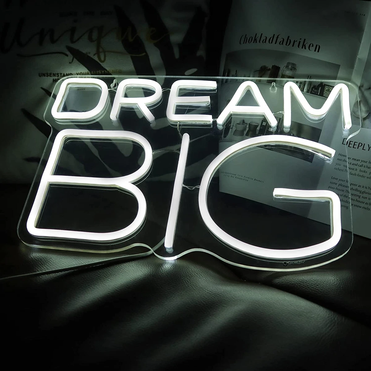 Dream Big Neon Sign for Wall Decor in Bedroom or Bar Dream Led