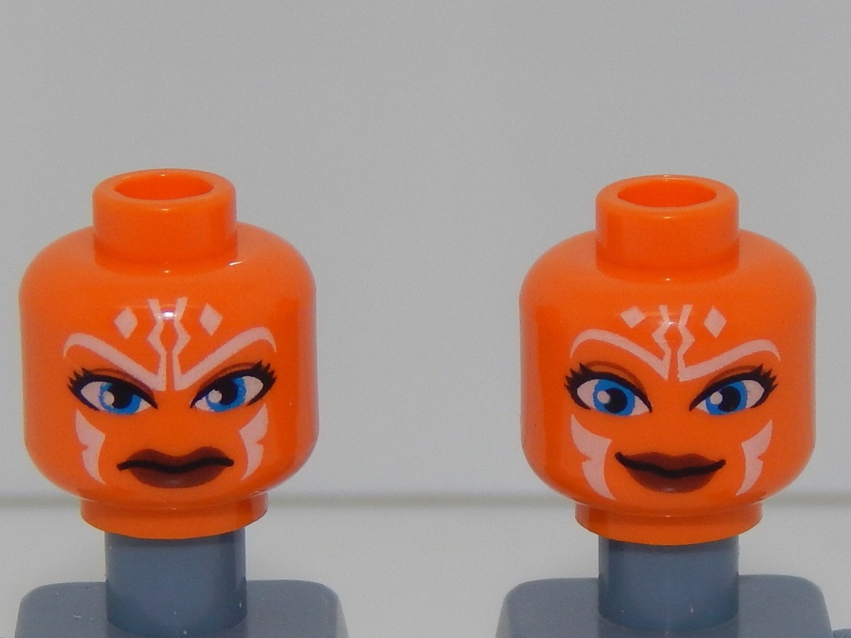 Lego Minifigure Head Star Wars Ahsoka H117 | eBay