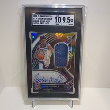 2020-21 Spectra #179 Jaden Mcdaniels Rookie Jersey Auto Astral PRIZM /35