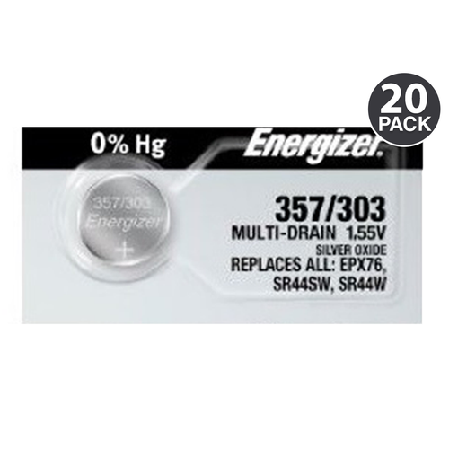 Energizer 357/303 (SR44W, SR44SW, EPX76) Silver Oxide Watch Battery (20 Pack) - Bild 2 von 8
