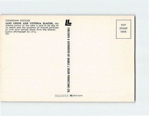 Postal Lago Louise y Victoria Glaciar Montañas Rocosas canadienses Lago Louise Canadá - Imagen 2 de 2