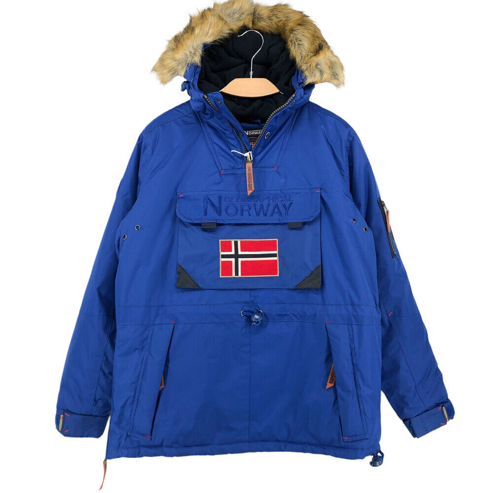 GEOGRAPHICAL NORWAY Anorak Parka Para Hombre CORPORATE AZUL PACÍFICO Talla M