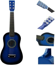 GUITAR TOY 6 STRING BLUE WOODEN 21"KIDS ACOUSTIC GUITAR MUSICAL INSTRUMENT BOXED