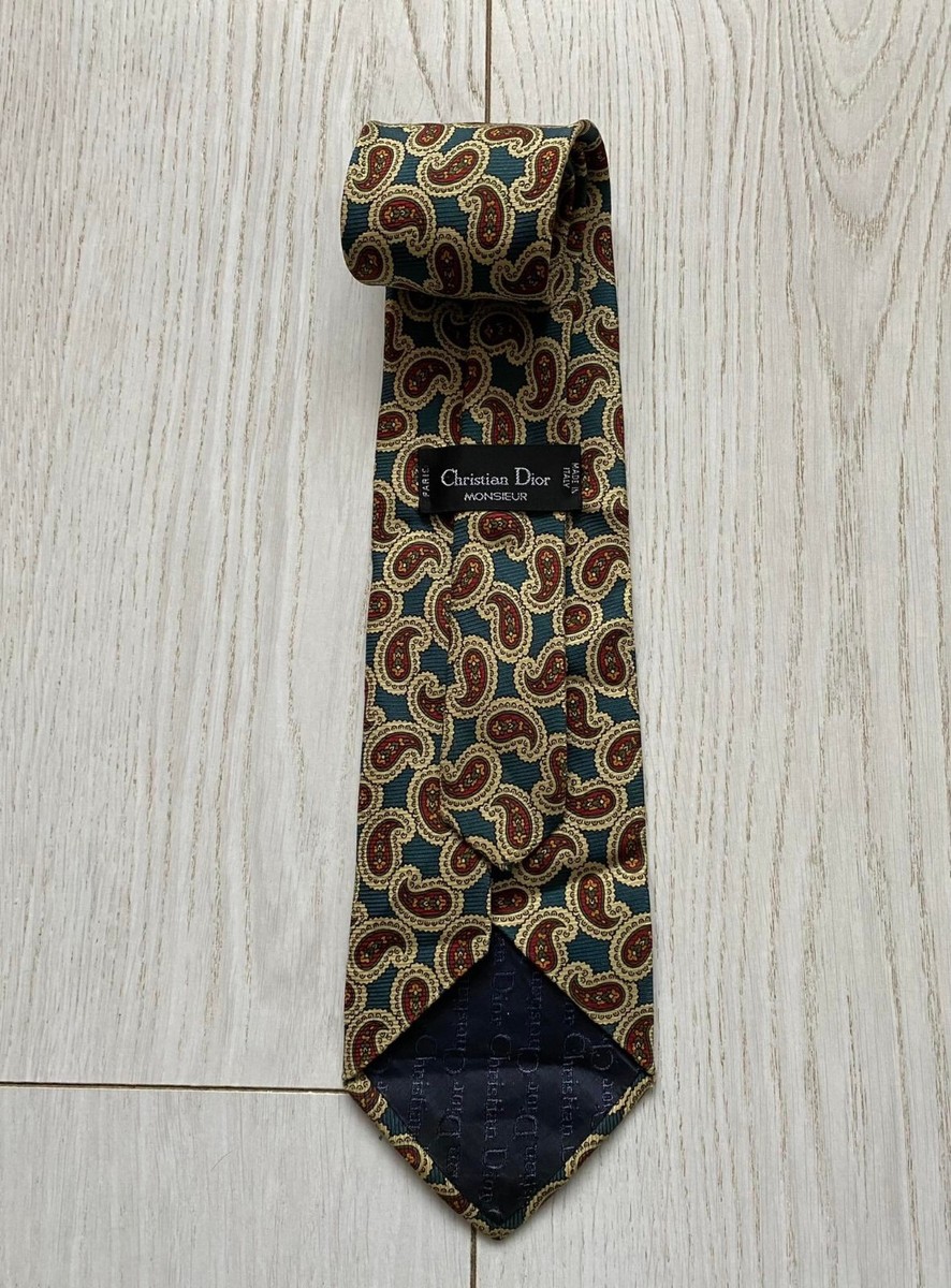 CHRISTIAN DIOR MONSIEUR Necktie Krawatte Tie 100 % silk Paris