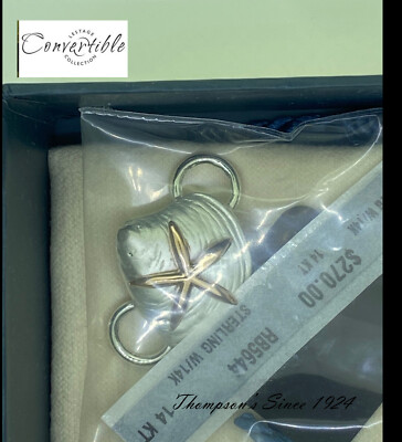 Lestage wandelbarer Verschluss Charm SS/14K ROSE SEESTERN AUF MUSCHEL #RB5644 Neu in Box