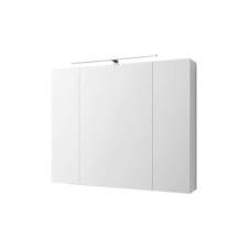 Mobiletto da bagno specchio con LED 3 ante sospeso 90,4 x 72 x 15 cm ML-Design®