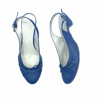 EVERGREEN DAMEN BALLERINAS LEDER BLAU