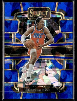 2023-24 Panini Select Jalen Williams Blue Ice Prizm Concourse #9 Thunder