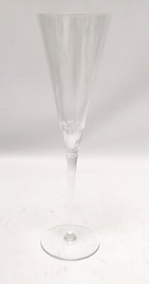 Production Sample Cut Crystal Champagne Flute Signed 10 1/4 