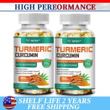 240 Turmeric Curcumin 1950mg Herbal Extract with BioPerine Black Pepper Extract