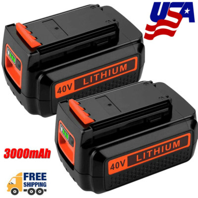 2x 40v Li-ion Battery for Black+Decker LBX2040 LBXR36 LSW36 LBXR2036 40 Volt Max