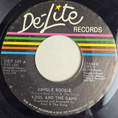 Kool & The Gang Jungle Boogie 7'' Vinyl Single 45 RPM De-Lite  DEP 559