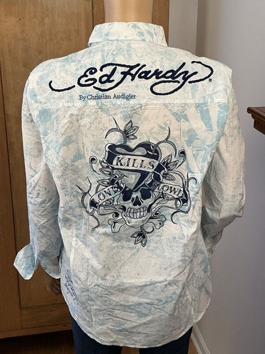 Camicia Ed Hardy Uomo Large - Foto 1 di 9