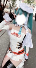 Hatsune Miku Cosplay Wig Shoes Racing Miku 2023 Set Short Wig Size M Japan