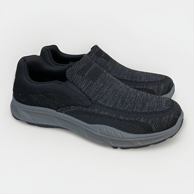 Skechers Men\'s Cohagen Knit Walk Slip-On Shoes 204849 Black Gray Casual Size 9.5 Skechers Cohagen Knit Walk Men main image 3