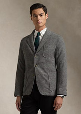 Polo Ralph Lauren Polyester Wool Herringbone Modern Fit Sport Coat SZ 48R