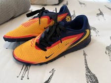 Nike Phantom Astro Sole Turf Football Boots Orange Navy UK 6 - Haaland