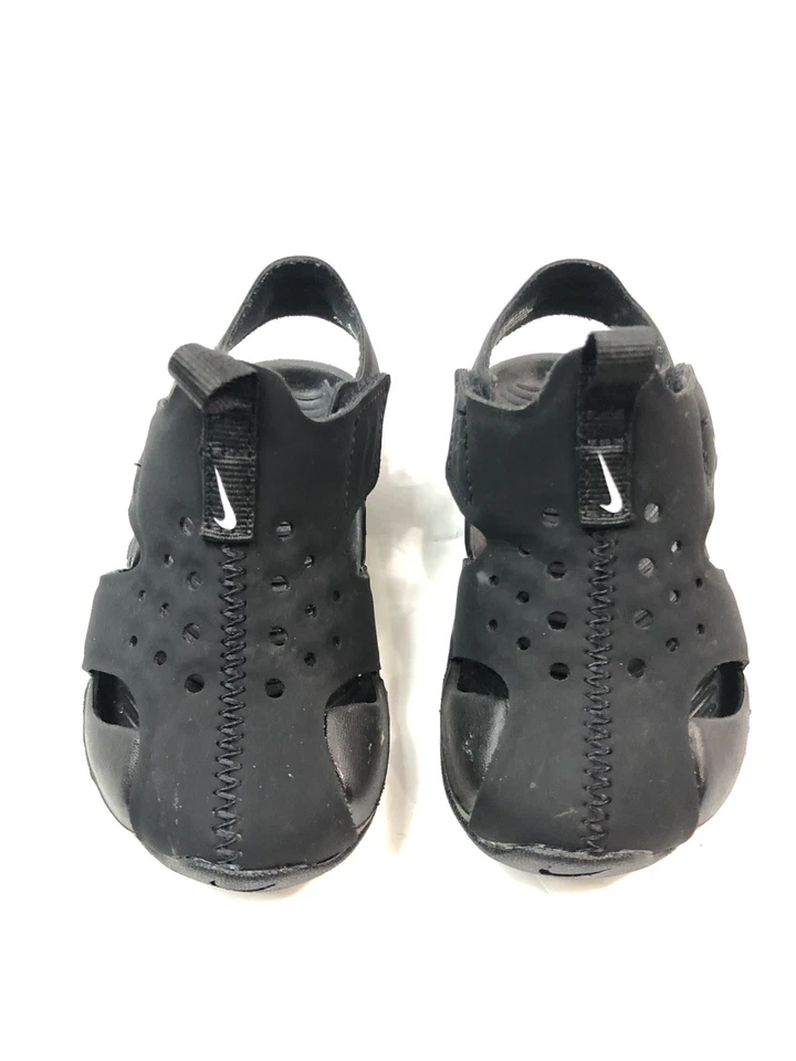 Nike Boys Sunray Protect 2 943827-001 Black Slip On Sandals Size 6C - Image 2 of 4