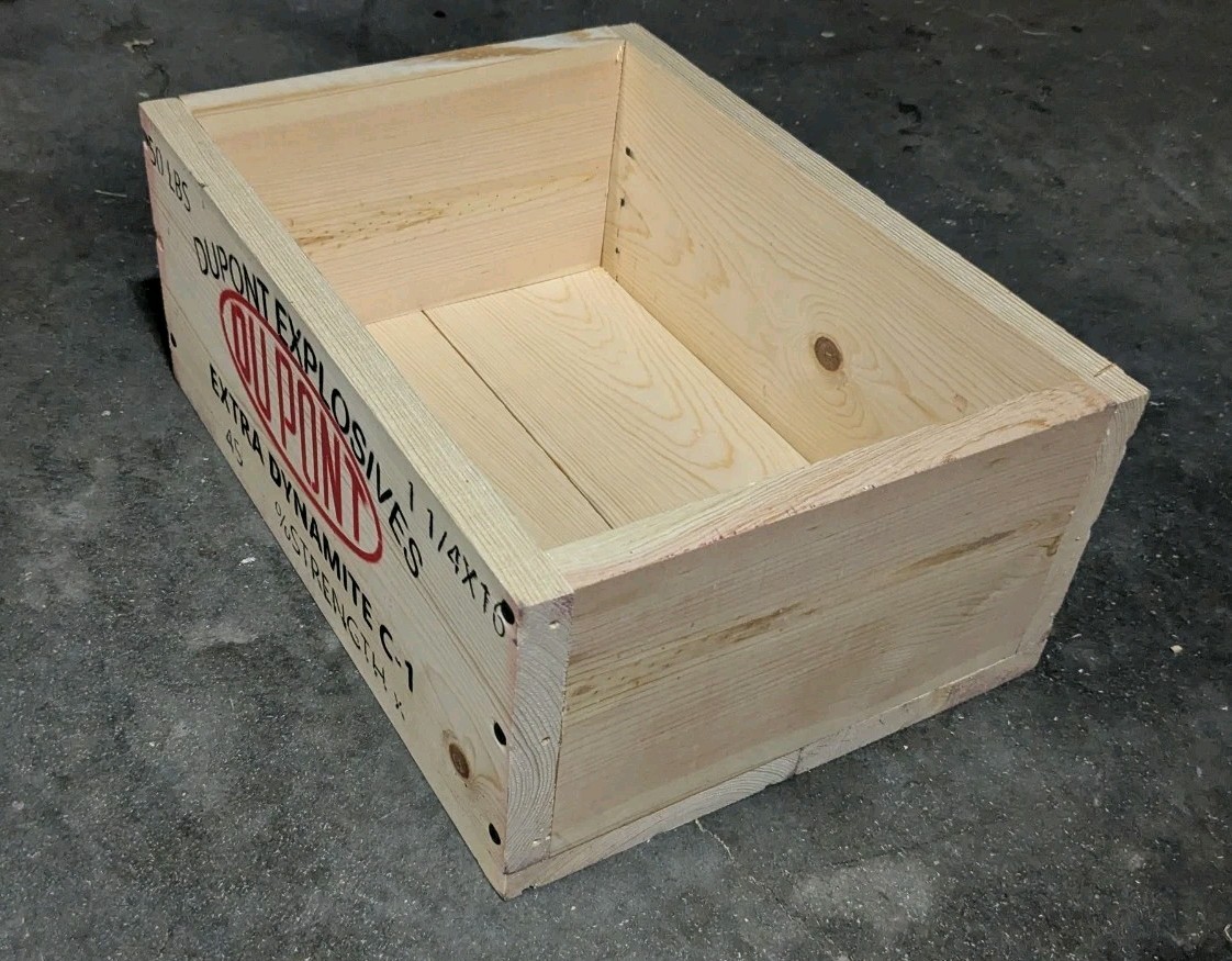ヴィンテージ DuPont 爆薬用 木箱 EXTRA DYNAMITE 蚤の市 Vintage Dupont Dynamite Crate Hand made Replica - For Man-cave