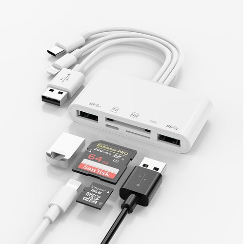 5 in 1 Memory Card Reader USB3.0 OTG Adapter SD Card Reader For iPhone / iPad US - Picture 13 of 13