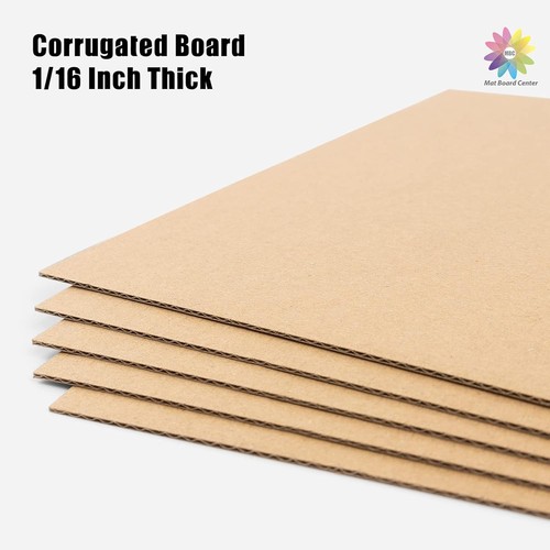 Mat Board Center 100-Pack 4x6 Corrugated Cardboard Sheets for Shipping Crafts - Picture 5 of 9