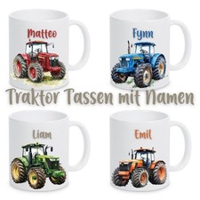 Personalisierte Traktor-Tasse – Verschiedene Designs, Kaffebecher mit Namen