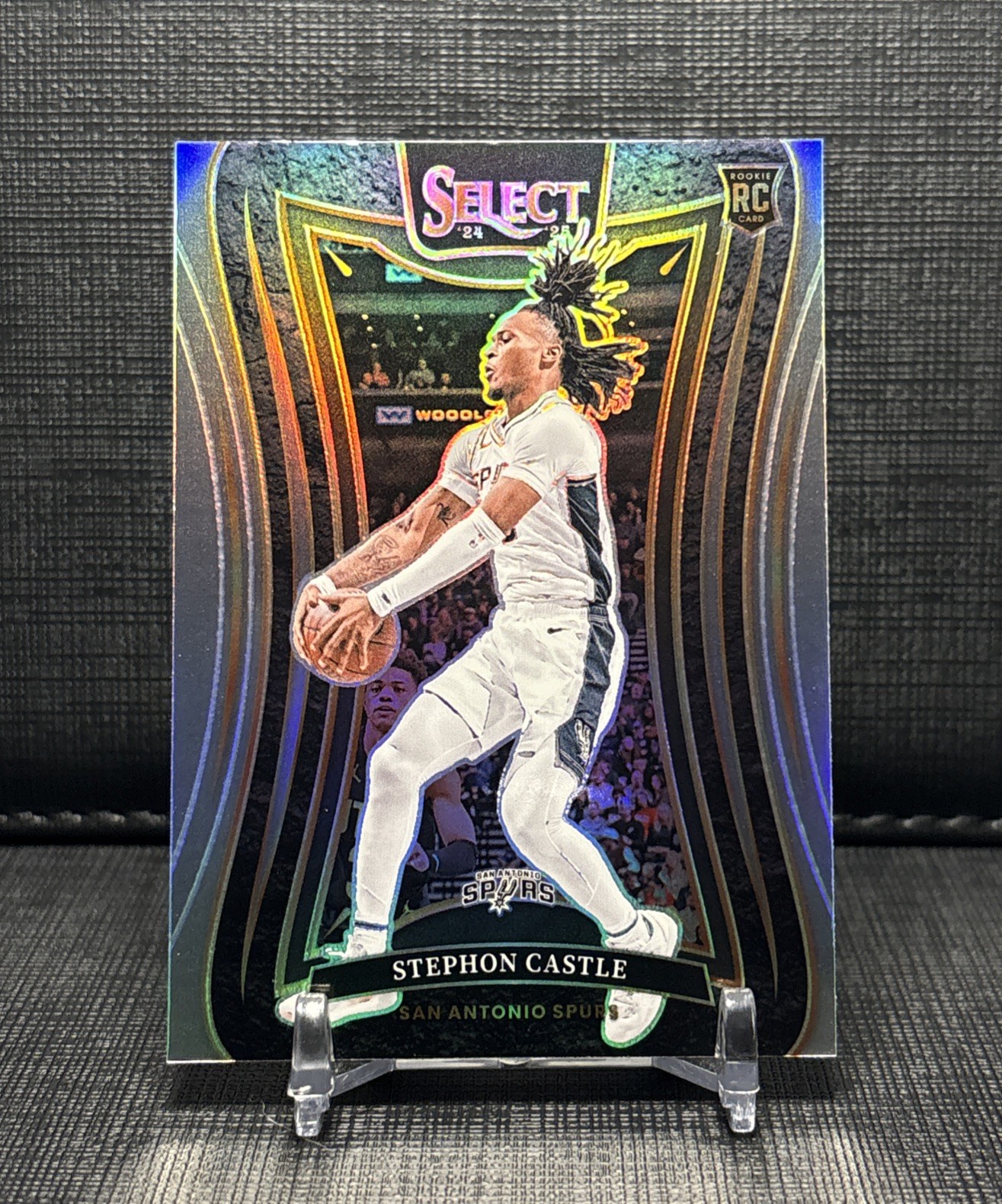 2024-25 Panini Select - Mezzanine Stephon Castle #388 Silver Prizm (RC) - Spurs