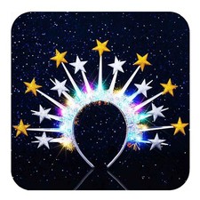 Light Up Star Headband LED Christmas Headbands Xmas Holiday Hair Accessories