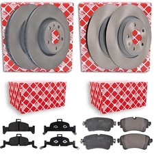 Febi Bremsscheiben + Beläge Vorne + Hinten passend für AUDI A4 B9 Avant 8W5,8WD