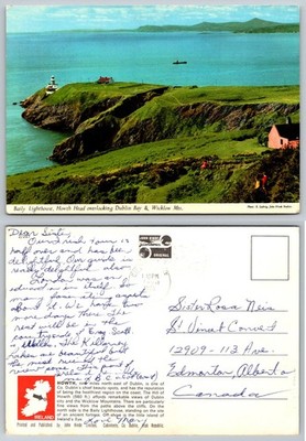 Baily Lighthouse Howth Head Dublin Bay Ireland John Hinde Postcard 1976