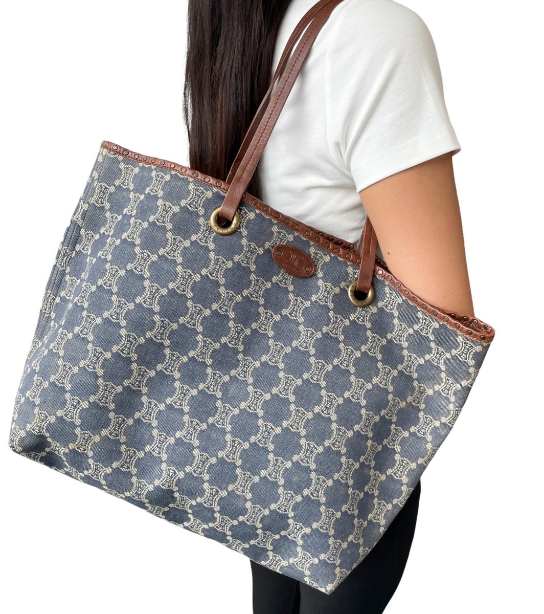 バッグ Old Celine Macadam Pattern Bag Vintage Authentic Celine Vintage Macadam Chain Shoulder Bag - Etsy