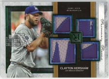 Clayton Kershaw 2020 Topps Museum Primary Pieces Quad Patch Card #SPQR-CK 1/1